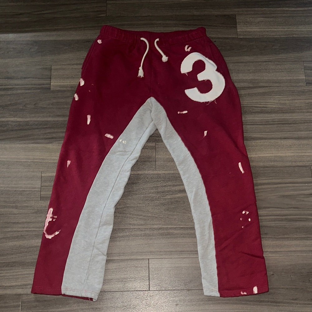 Mnml Maroon and Gray Sweatpants